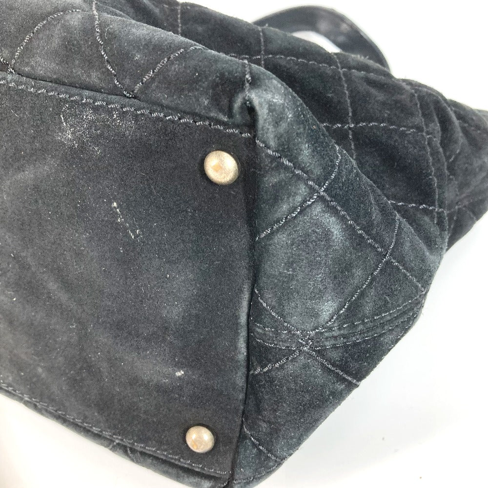 CHANEL マトラッセ キルティング CC ココマーク ターンロック ショルダーバッグ 肩掛け カバン 2WAYバッグ 斜め掛け トートバッグ スエード レディース ブラック - brandshop-reference