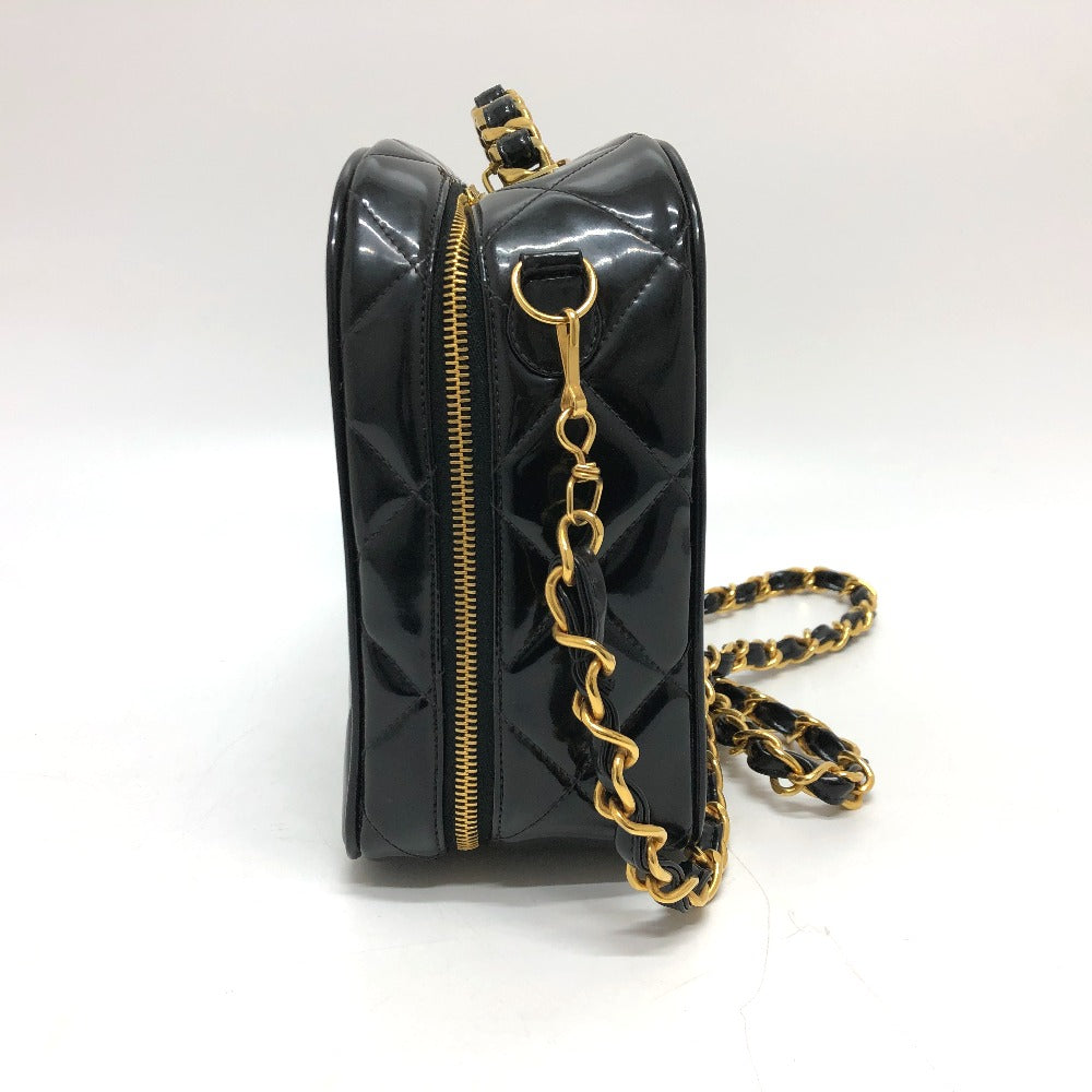 CHANEL マトラッセ  バニティ 2WAY カバン 肩掛け 斜め掛け ハンドバッグ エナメル レディース ブラック - brandshop-reference