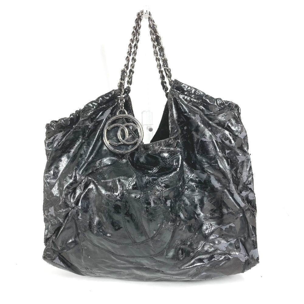 CHANEL ココカバスPM カバン 肩掛けチェーンショルダーバッグ トートバッグ パテントレザー レディース ブラック ブラック - brandshop-reference
