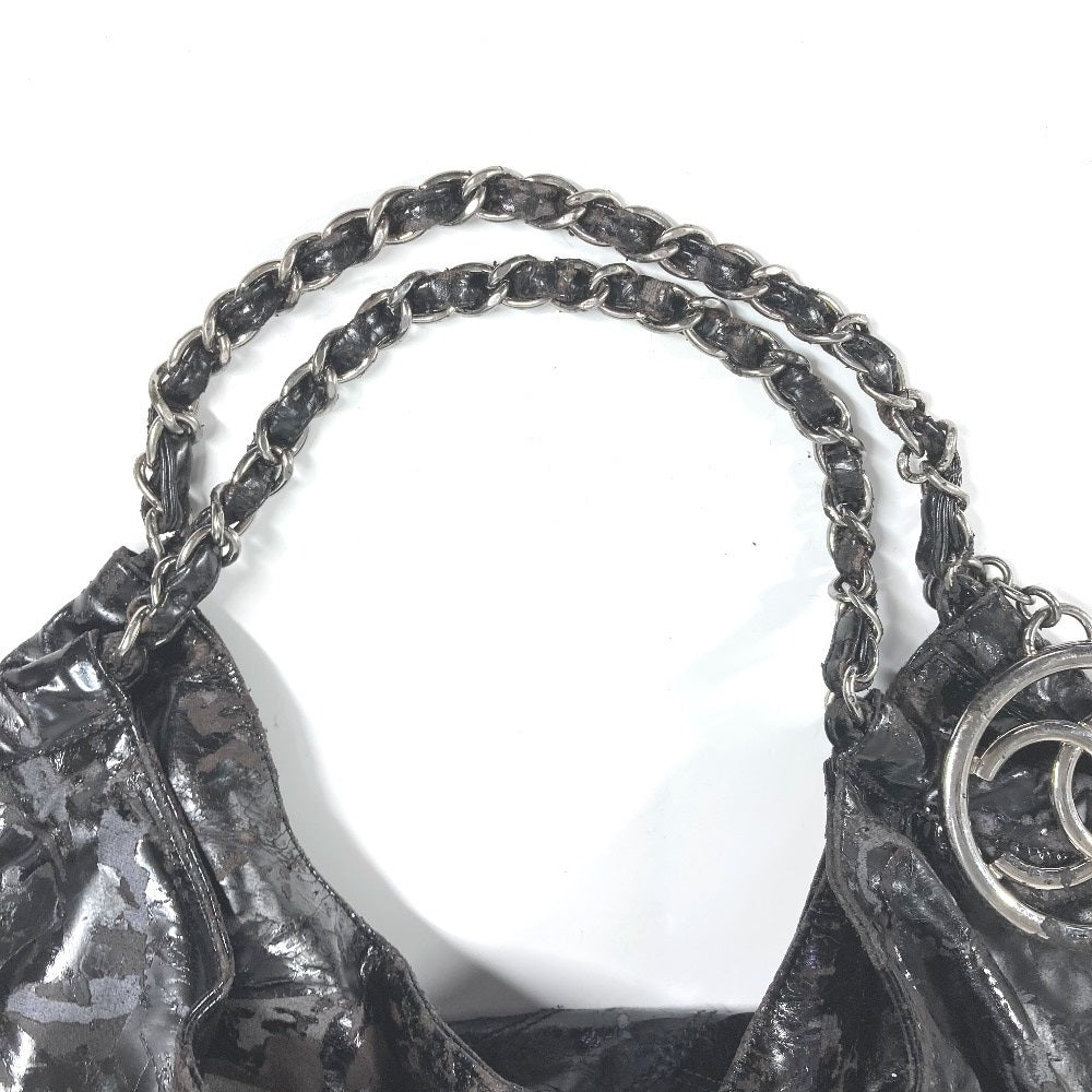 CHANEL ココカバスPM カバン 肩掛けチェーンショルダーバッグ トートバッグ パテントレザー レディース ブラック ブラック - brandshop-reference