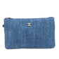 CHANEL AS3260 Chanel 22 Matelasse with medal charm Small Hobo Shoulder Bag Bag Shoulder Bag Denim blue/SilverHardware Used