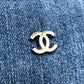 CHANEL AS3260 Chanel 22 Matelasse with medal charm Small Hobo Shoulder Bag Bag Shoulder Bag Denim blue/SilverHardware Used