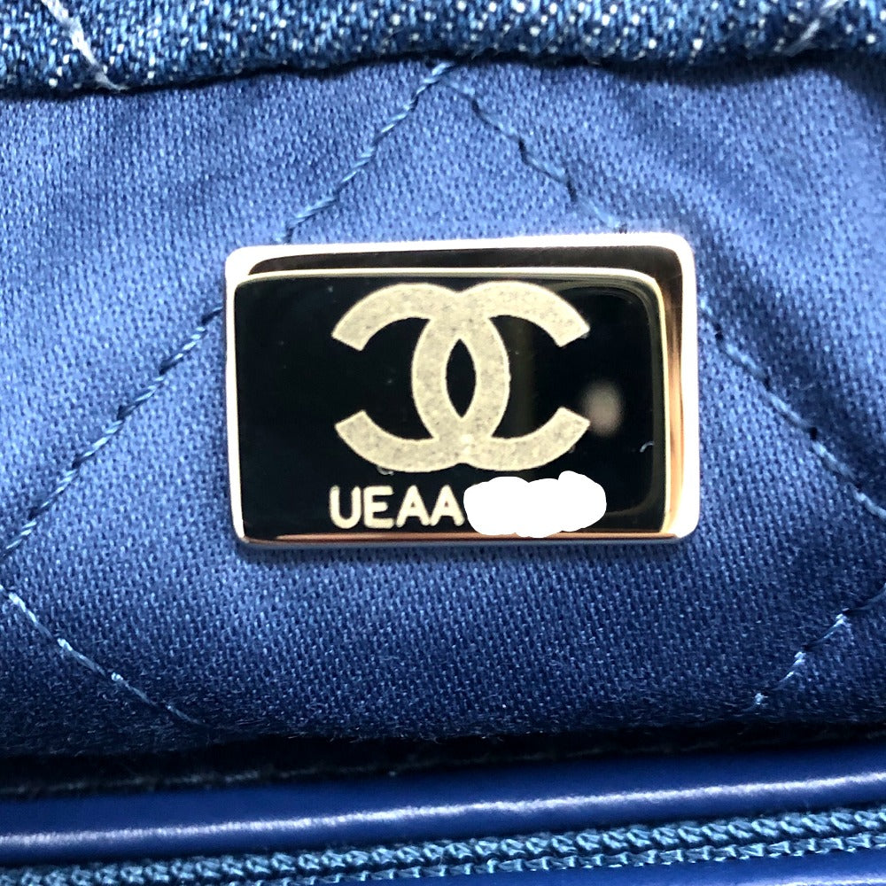 CHANEL AS3260 24A CHANEL22 ロゴパッチワーク ショルダーバック 肩掛けバック 斜め掛けバッグ ショルダーバッグ デニム レディース ブルー - brandshop-reference