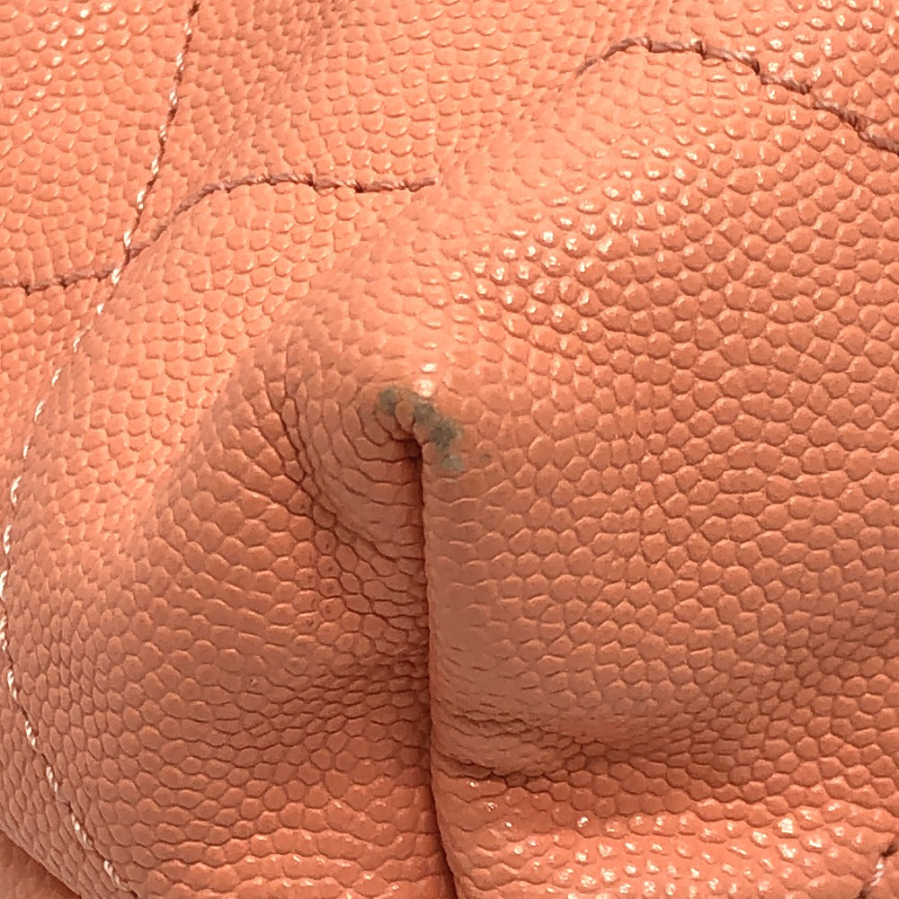 CHANEL AS3260 マトラッセ シャネル22 スモール カバン ハンドバッグ チェーン ショルダーバッグ キャビアスキン レディース コーラルピンク ピンク