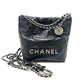 CHANEL AS3980 シャネル22 ミニ 2WAY チェーン カバン ショルダーバッグ レザー レディース SV金具 ブラック