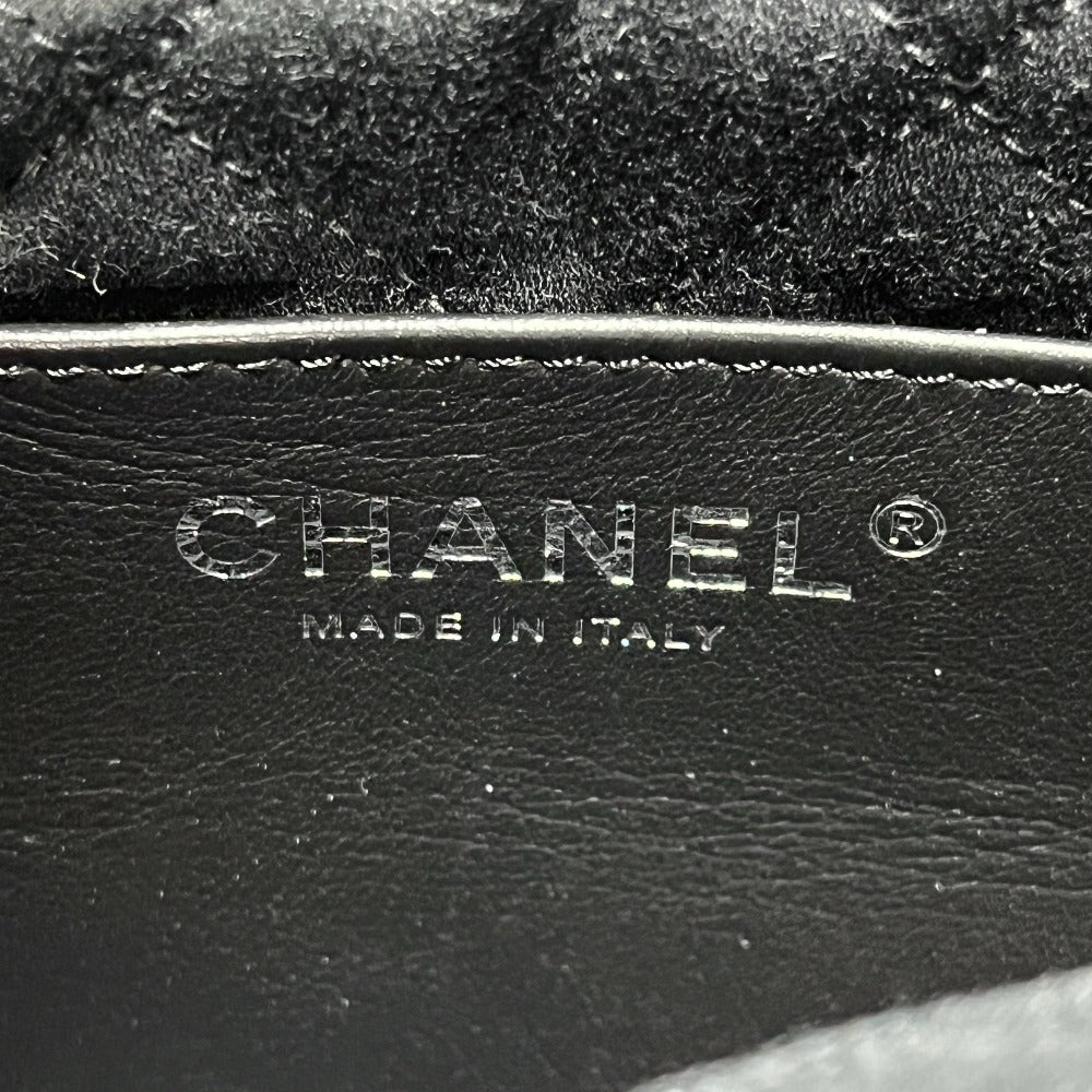 CHANEL AS3980 ชาแนล 22 มินิ 2WAY กระเป๋าสะพายหนังโซ่ ฮาร์ดแวร์สีเงินสีดำ