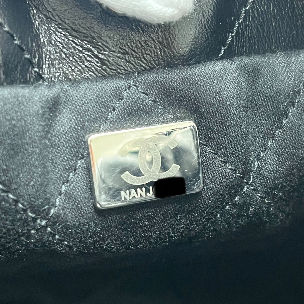 CHANEL AS3980 シャネル22 ミニ 2WAY チェーン カバン ショルダーバッグ レザー レディース SV金具 ブラック
