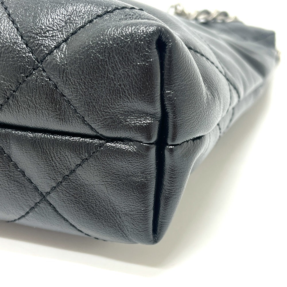 CHANEL AS3980 シャネル22 ミニ 2WAY チェーン カバン ショルダーバッグ レザー レディース SV金具 ブラック