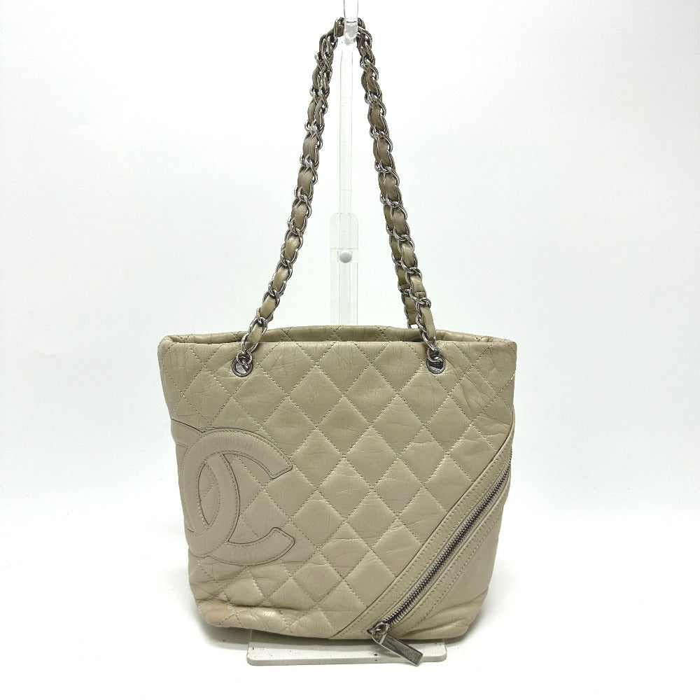 CHANEL A34317 カンボンライン コットンクラブ CC ココマーク チェーン カバン ショルダーバッグ レザー レディース ホワイト - brandshop-reference
