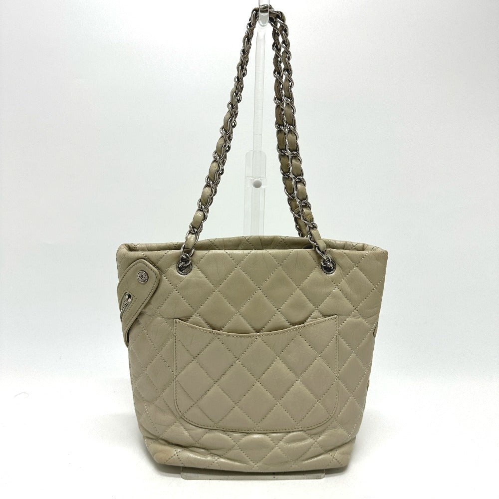 CHANEL A34317 カンボンライン コットンクラブ CC ココマーク チェーン カバン ショルダーバッグ レザー レディース ホワイト - brandshop-reference