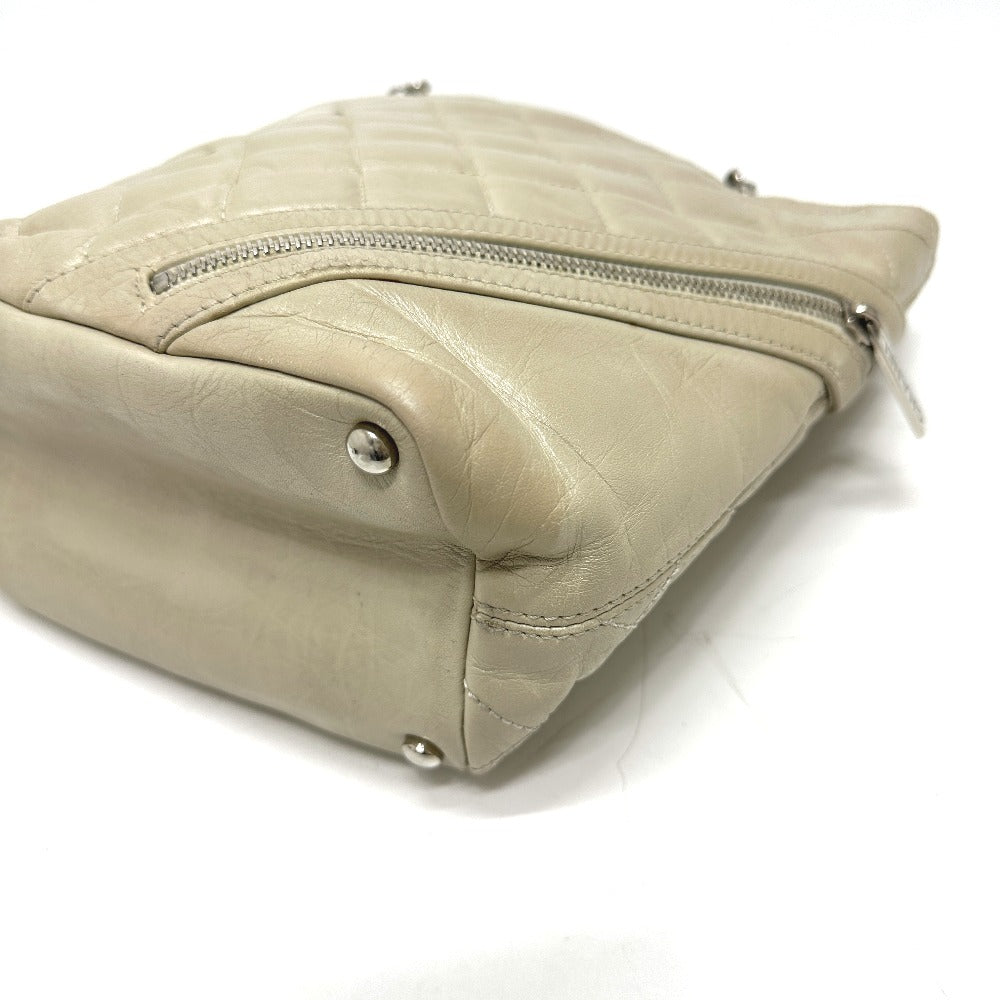 CHANEL A34317 カンボンライン コットンクラブ CC ココマーク チェーン カバン ショルダーバッグ レザー レディース ホワイト - brandshop-reference