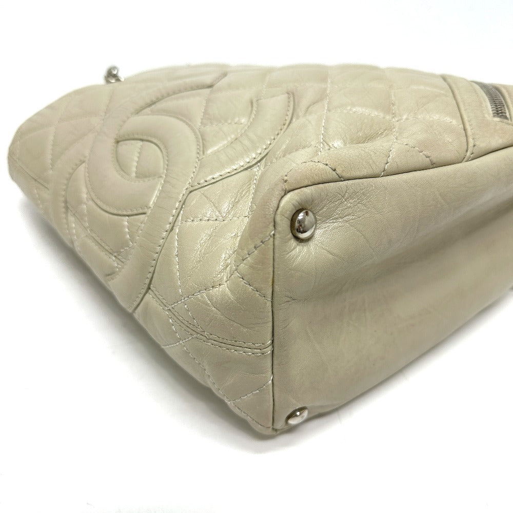 CHANEL A34317 カンボンライン コットンクラブ CC ココマーク チェーン カバン ショルダーバッグ レザー レディース ホワイト - brandshop-reference