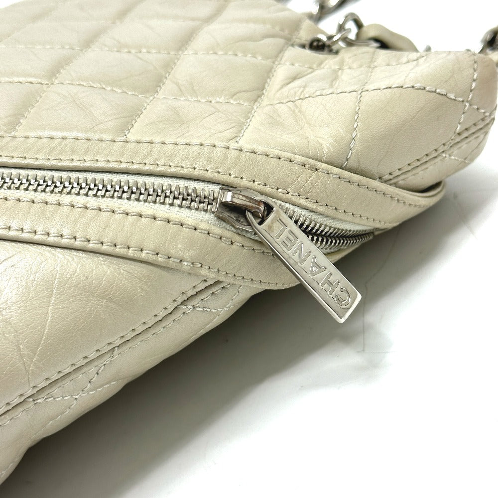 CHANEL A34317 カンボンライン コットンクラブ CC ココマーク チェーン カバン ショルダーバッグ レザー レディース ホワイト - brandshop-reference