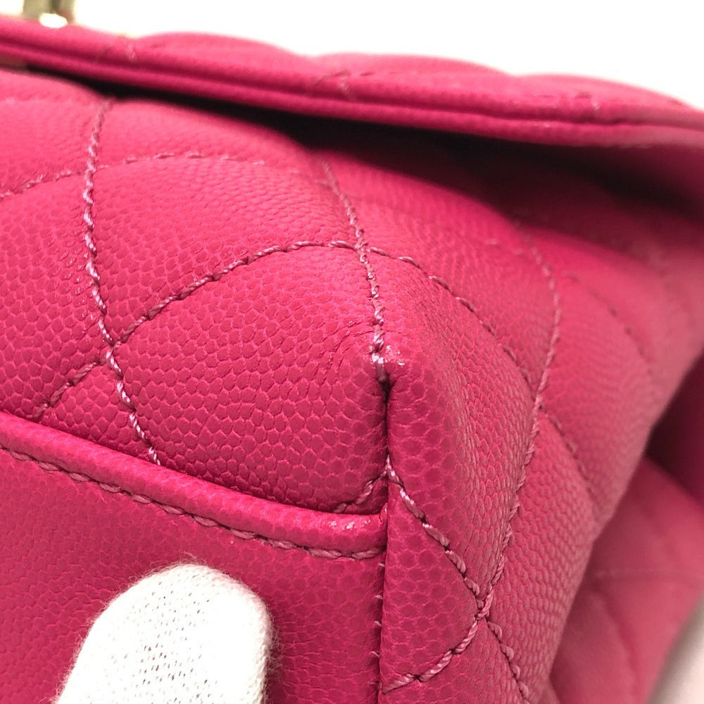 CHANEL A92990 マトラッセ ココハンドル カバン 2WAY ショルダーバッグ 斜め掛け 肩掛け ハンドバッグ キャビアスキン レディース ピンク - brandshop-reference