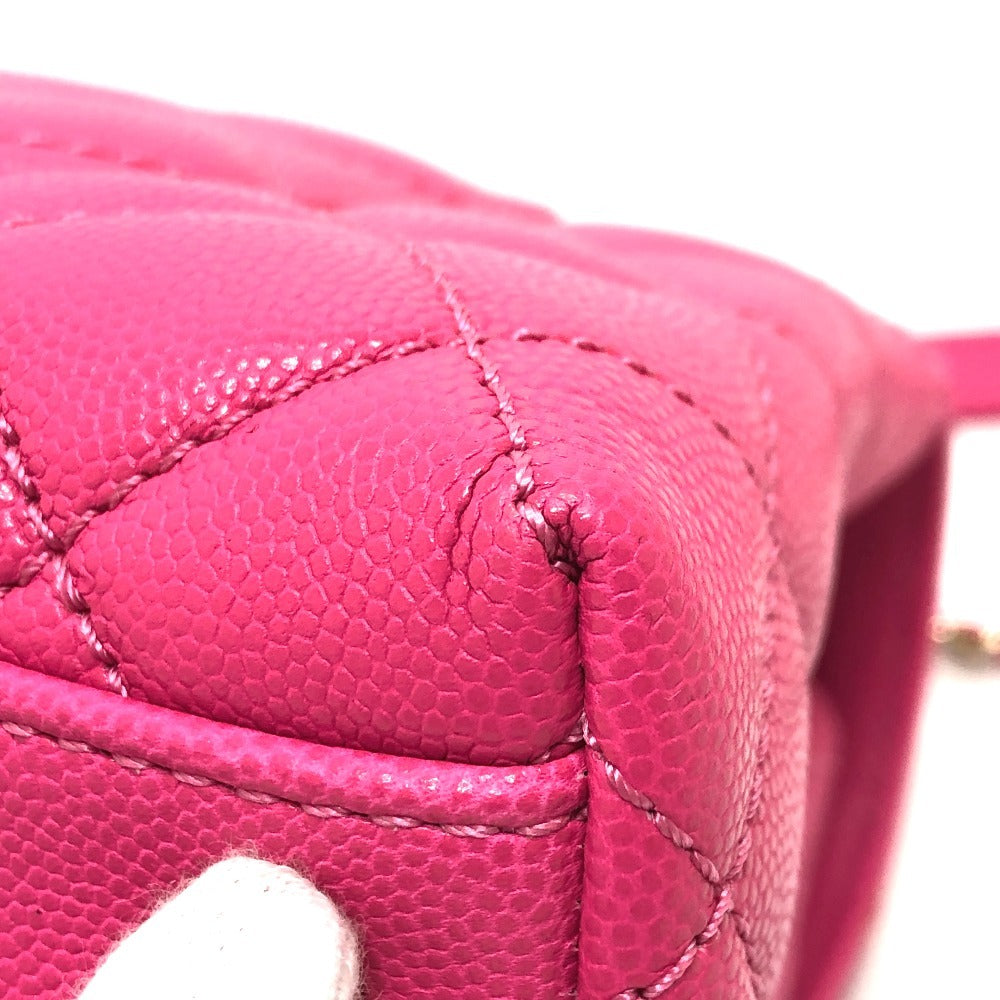 CHANEL A92990 マトラッセ ココハンドル カバン 2WAY ショルダーバッグ 斜め掛け 肩掛け ハンドバッグ キャビアスキン レディース ピンク - brandshop-reference