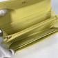 CHANEL Long Wallet, Filigree CC Coco Mark, Bifold, Caviar Leather, Yellow, Women's