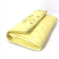 CHANEL Long Wallet, Filigree CC Coco Mark, Bifold, Caviar Leather, Yellow, Women's