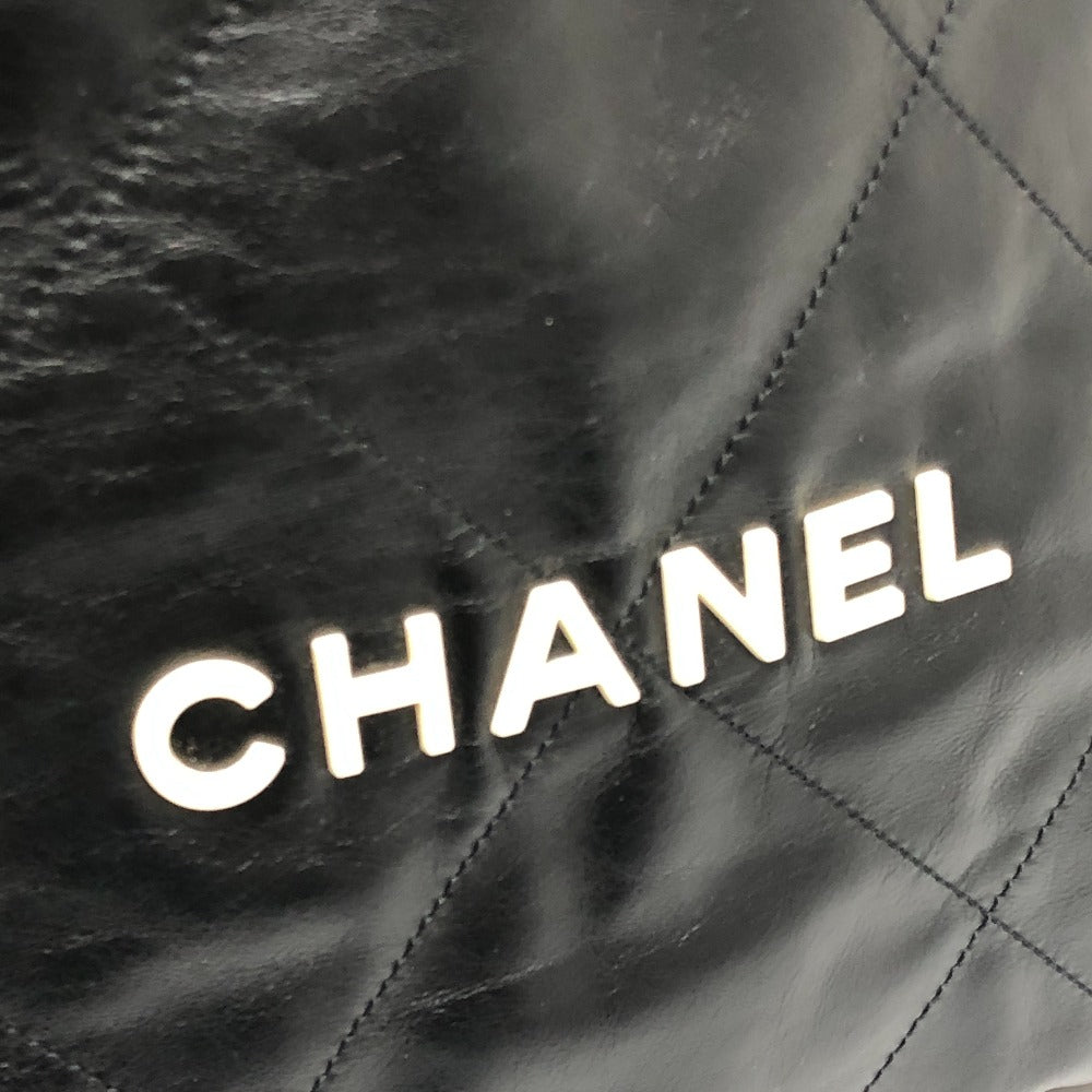 CHANEL AS3313 CHANEL22 シャネル22 チェーン カバン 2WAY デイパック バックパック リュックサック レザー レディース ブラック