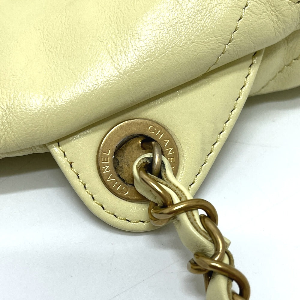 CHANEL CHANEL22 シャネル22 スモール チェーン 2WAY デイパック カバン バッグ リュックサック レザー レディース イエロー