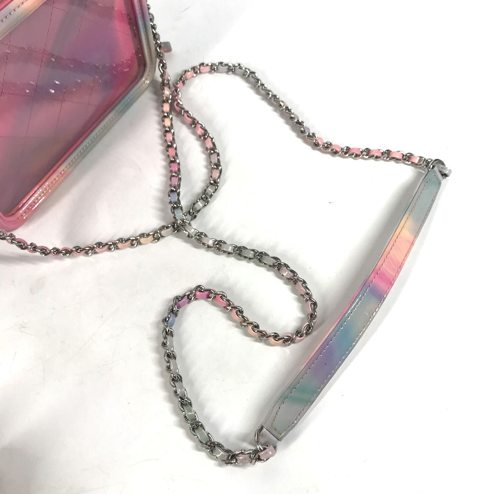 CHANEL フィリグリー バニティバッグ 斜め掛け CC ココマーク 2WAYバッグ ショルダーバッグ チェーン ハンドバッグ ビニール レディース ピンク - brandshop-reference