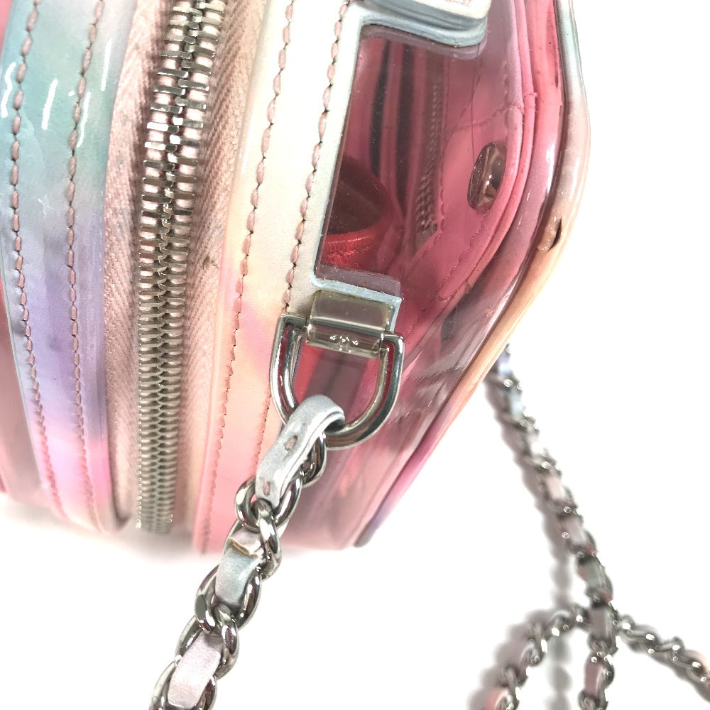 CHANEL フィリグリー バニティバッグ 斜め掛け CC ココマーク 2WAYバッグ ショルダーバッグ チェーン ハンドバッグ ビニール レディース ピンク - brandshop-reference