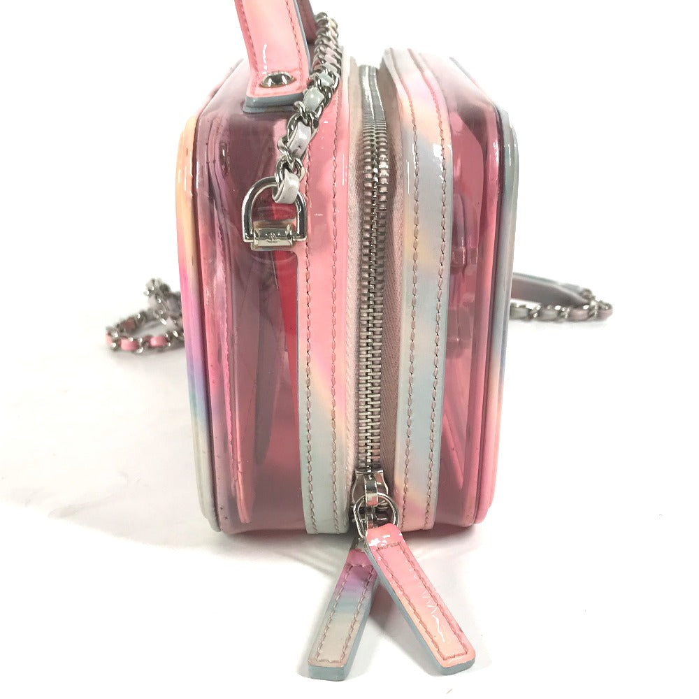 CHANEL フィリグリー バニティバッグ 斜め掛け CC ココマーク 2WAYバッグ ショルダーバッグ チェーン ハンドバッグ ビニール レディース ピンク - brandshop-reference