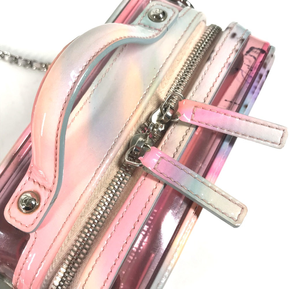CHANEL フィリグリー バニティバッグ 斜め掛け CC ココマーク 2WAYバッグ ショルダーバッグ チェーン ハンドバッグ ビニール レディース ピンク - brandshop-reference