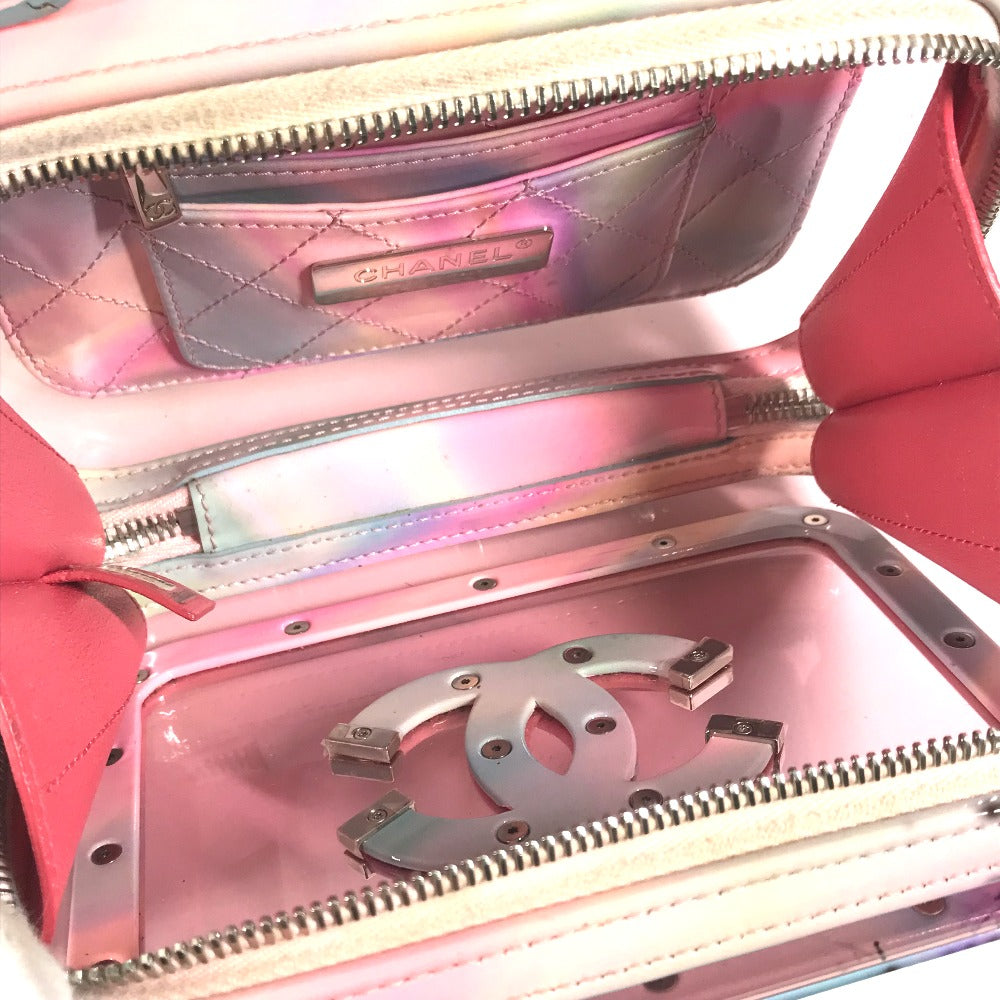 CHANEL フィリグリー バニティバッグ 斜め掛け CC ココマーク 2WAYバッグ ショルダーバッグ チェーン ハンドバッグ ビニール レディース ピンク - brandshop-reference