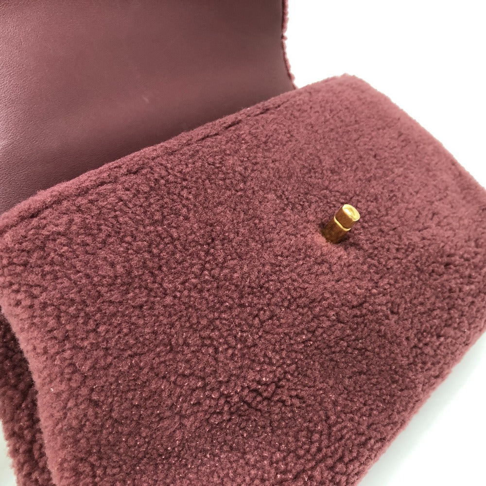 CHANEL ボア ココハンドル 2WAY 2WAYバッグ カバン バッグ ショルダーバッグ ハンドバック 斜め掛け ハンドバッグ ムートン レディース ワインレッド - brandshop-reference