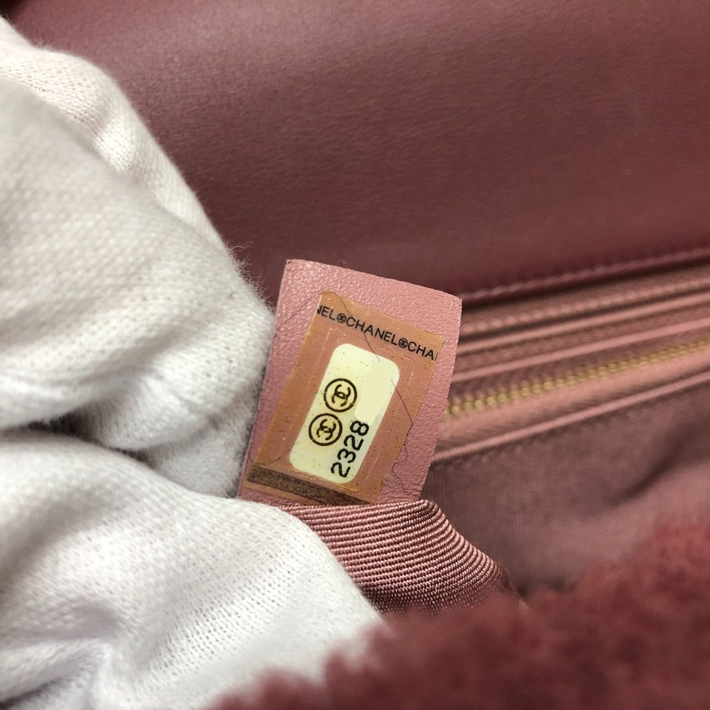 CHANEL ボア ココハンドル 2WAY 2WAYバッグ カバン バッグ ショルダーバッグ ハンドバック 斜め掛け ハンドバッグ ムートン レディース ワインレッド - brandshop-reference