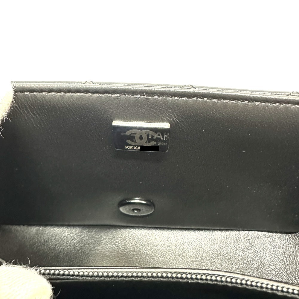 CHANEL マトラッセ 20 キルティング CC ココマーク トップハンドル  ソーブラック ミニフラップ 2WAYバッグ ショルダーバッグ ハンドバッグ ラムスキン レディース ブラック - brandshop-reference