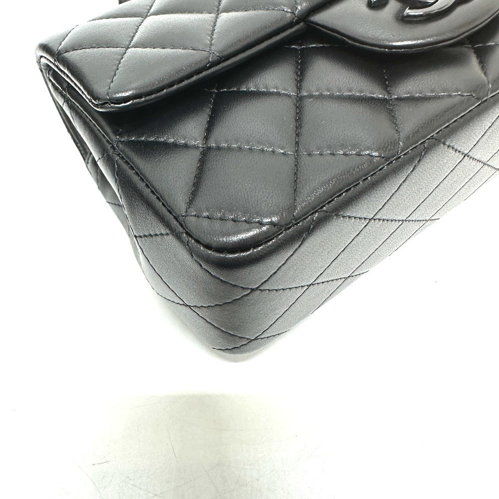 CHANEL マトラッセ 20 キルティング CC ココマーク トップハンドル  ソーブラック ミニフラップ 2WAYバッグ ショルダーバッグ ハンドバッグ ラムスキン レディース ブラック - brandshop-reference