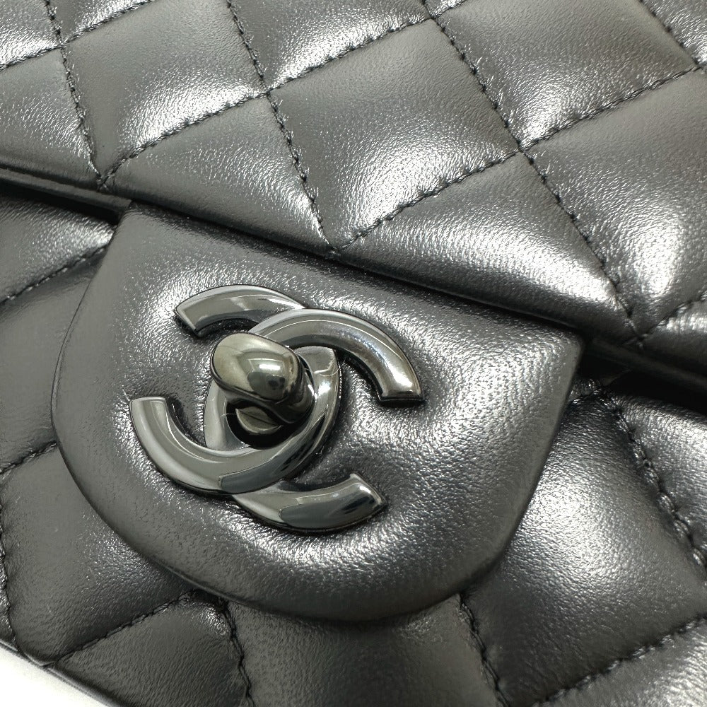 CHANEL マトラッセ 20 キルティング CC ココマーク トップハンドル  ソーブラック ミニフラップ 2WAYバッグ ショルダーバッグ ハンドバッグ ラムスキン レディース ブラック - brandshop-reference