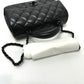 CHANEL マトラッセ 20 キルティング CC ココマーク トップハンドル  ソーブラック ミニフラップ 2WAYバッグ ショルダーバッグ ハンドバッグ ラムスキン レディース ブラック - brandshop-reference