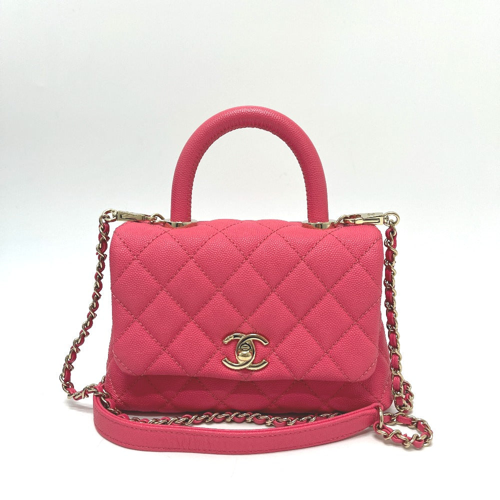 CHANEL AS2215 ココハンドルXXS ココハンドル19 2WAY カバン バッグ ハンドバッグ キャビアスキン レディース コーラルピンク ピンク