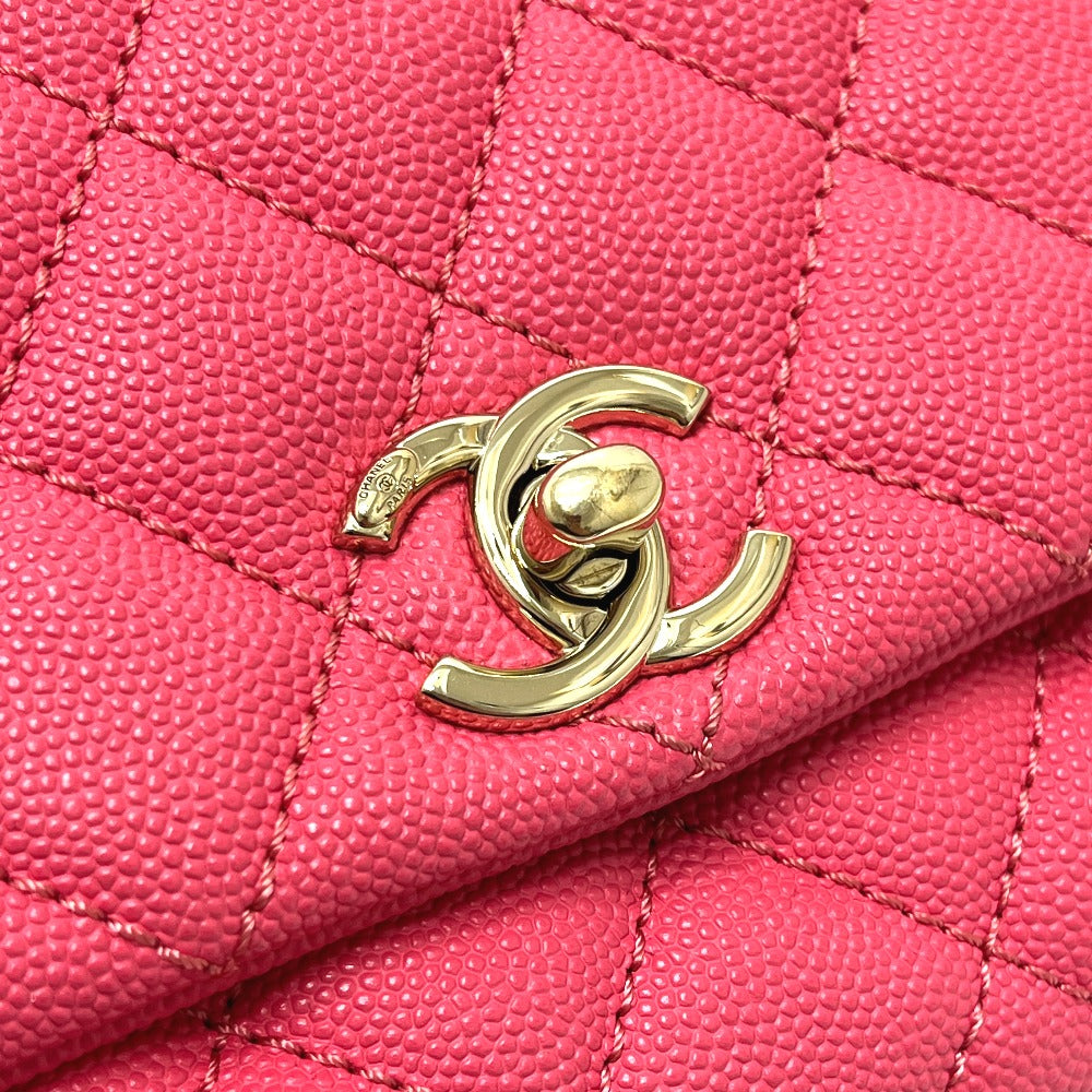 CHANEL AS2215 ココハンドルXXS ココハンドル19 2WAY カバン バッグ ハンドバッグ キャビアスキン レディース コーラルピンク ピンク