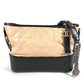 CHANEL A93824 Bicolor Gabriel Matelasse Quilted Crossbody Bag Chain Bag Shoulder Bag Leather Women's Beige