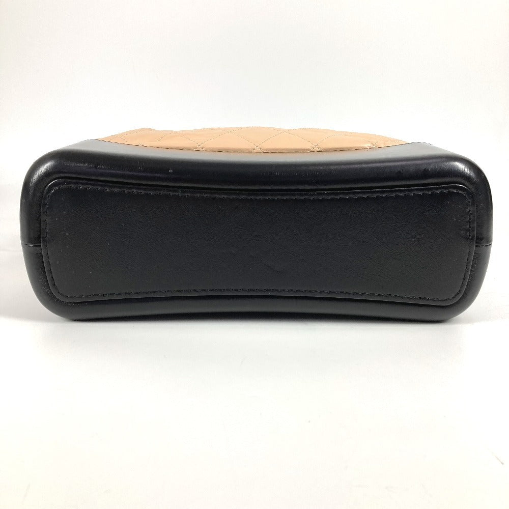 CHANEL A93824 Bicolor Gabriel Matelasse Quilted Crossbody Bag Chain Bag Shoulder Bag Leather Women's Beige