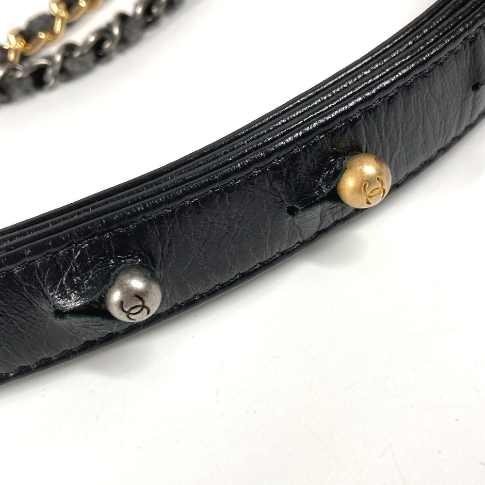 CHANEL A93824 Bicolor Gabriel Matelasse Quilted Crossbody Bag Chain Bag Shoulder Bag Leather Women's Beige