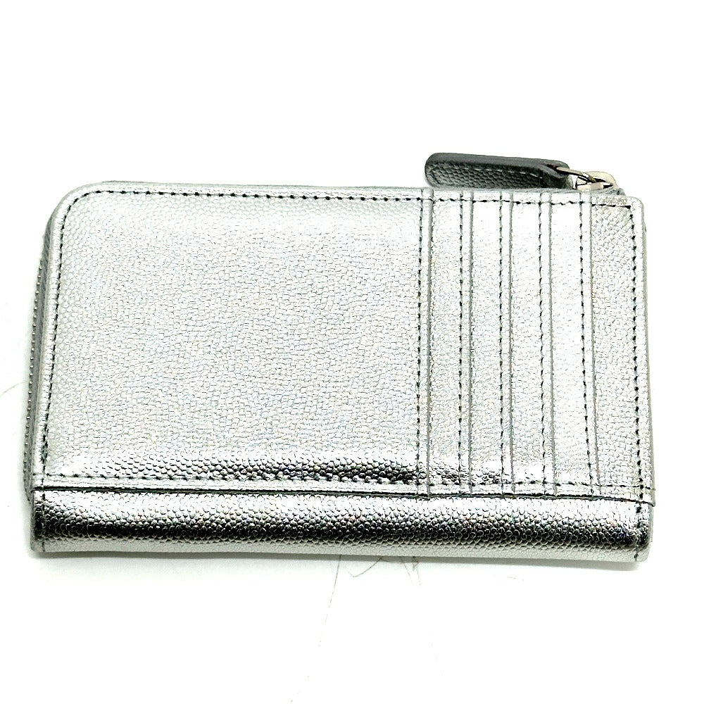 CHANEL AP4661 ココマーク フラグメントケース カードケース コインケース キャビアスキン レディース シルバー