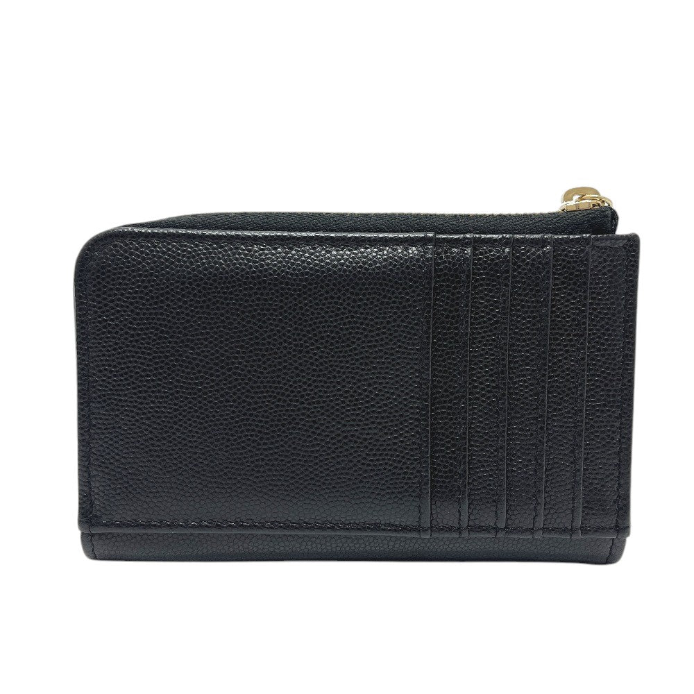 CHANEL AP4661 CC Mark Cruise Collection Fragment Case Zip Wallet Card Case Caviar Leather Black/GoldHardware Used