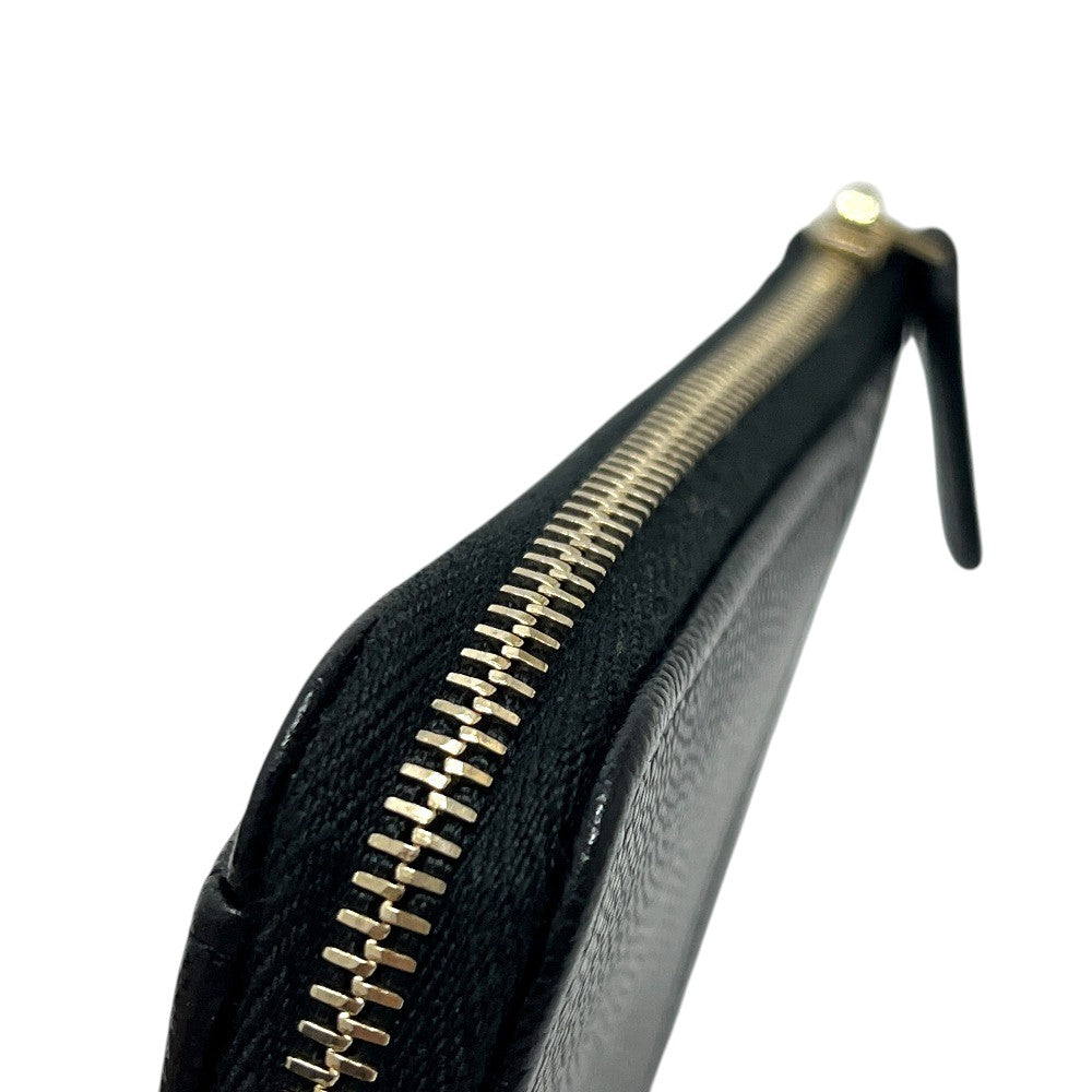 CHANEL AP4661 CC Mark Cruise Collection Fragment Case Zip Wallet Card Case Caviar Leather Black/GoldHardware Used