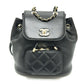 CHANEL AS3530 CC Mark Turnlock Mini backpack Backpack Grain Calfskin Leather Black Used