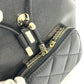 CHANEL AS3530 CC Mark Turnlock Mini backpack Backpack Grain Calfskin Leather Black Used
