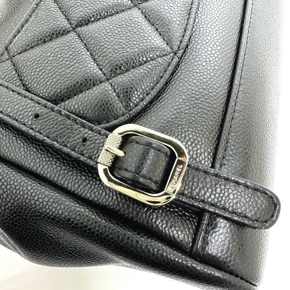 CHANEL AS3530 CC Mark Turnlock Mini backpack Backpack Grain Calfskin Leather Black Used