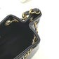 CHANEL AS5824 25K ドローストリング アイコン チェーン カバン バッグ ショルダーバッグ レザー レディース ブラック