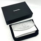CHANEL AP4653 Métiers d'Art Collection Coco Mark Chain Wallet Shoulder Bag in Caviar Leather, Silver