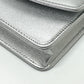 CHANEL AP4653 Métiers d'Art Collection Coco Mark Chain Wallet Shoulder Bag in Caviar Leather, Silver