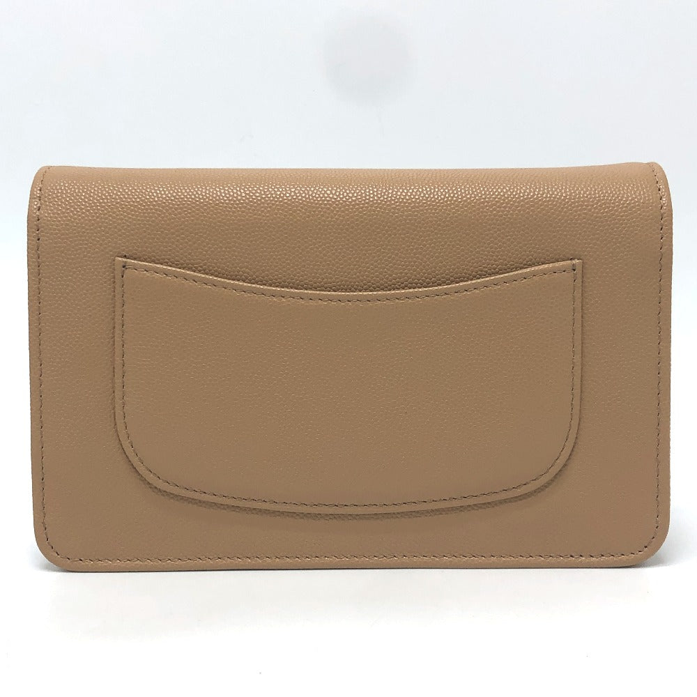 CHANEL AP4653 Métiers d'Art Collection Coco Mark Chain Wallet/Shoulder Bag in Caviar Leather, Beige