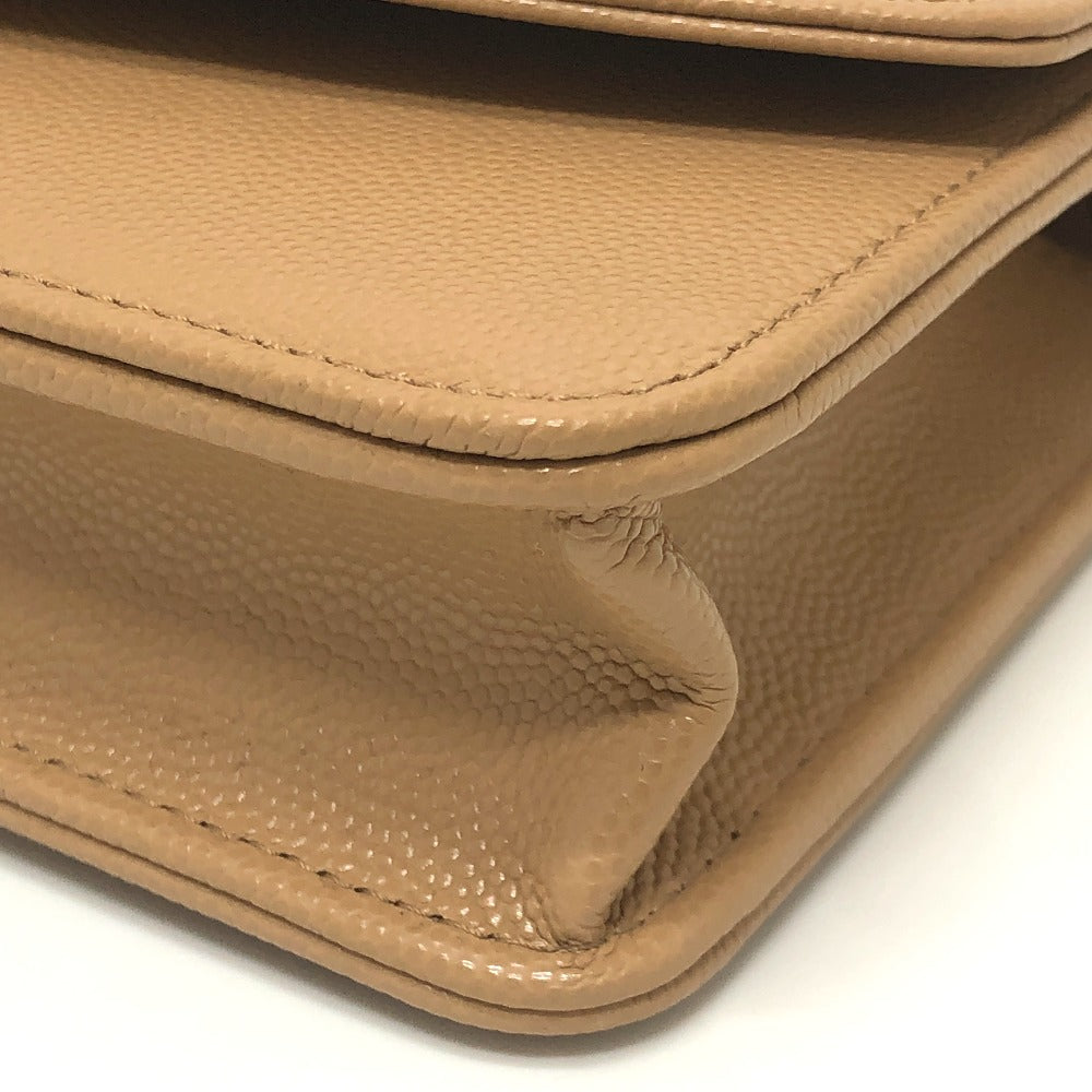 CHANEL AP4653 Métiers d'Art Collection Coco Mark Chain Wallet/Shoulder Bag in Caviar Leather, Beige